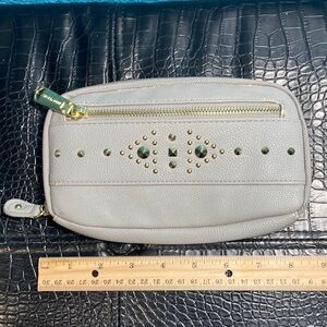 Steve Madden Wristlet Gold Studs. LIKE NEW INSIDE! Minor Wear Outside (pics)